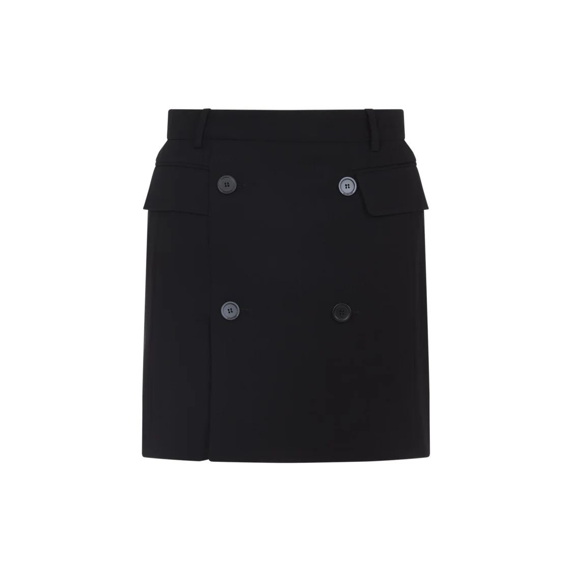 Black Tailored Mini Skirt
