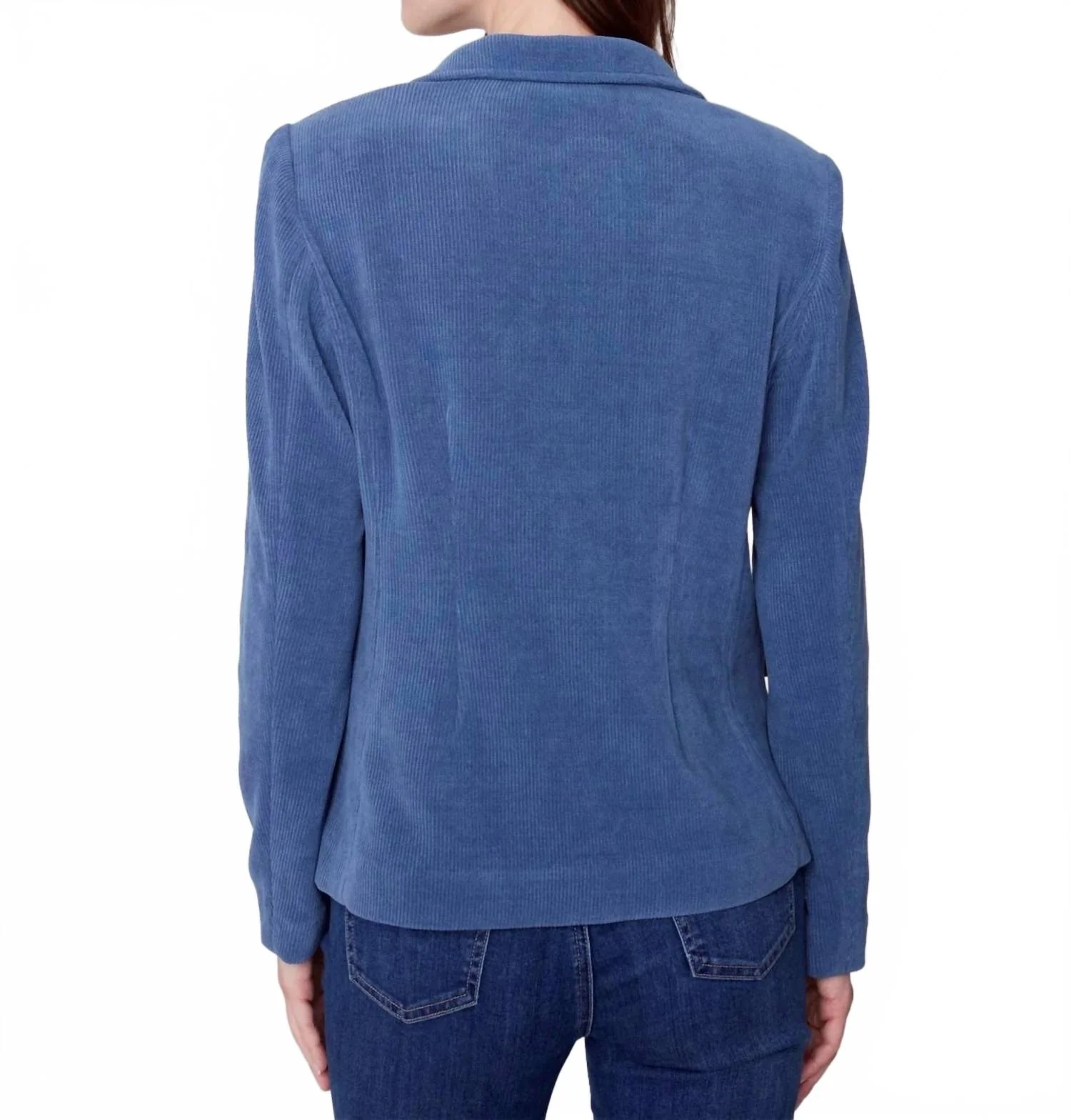 Knit Corduroy Blazer In Snowflake