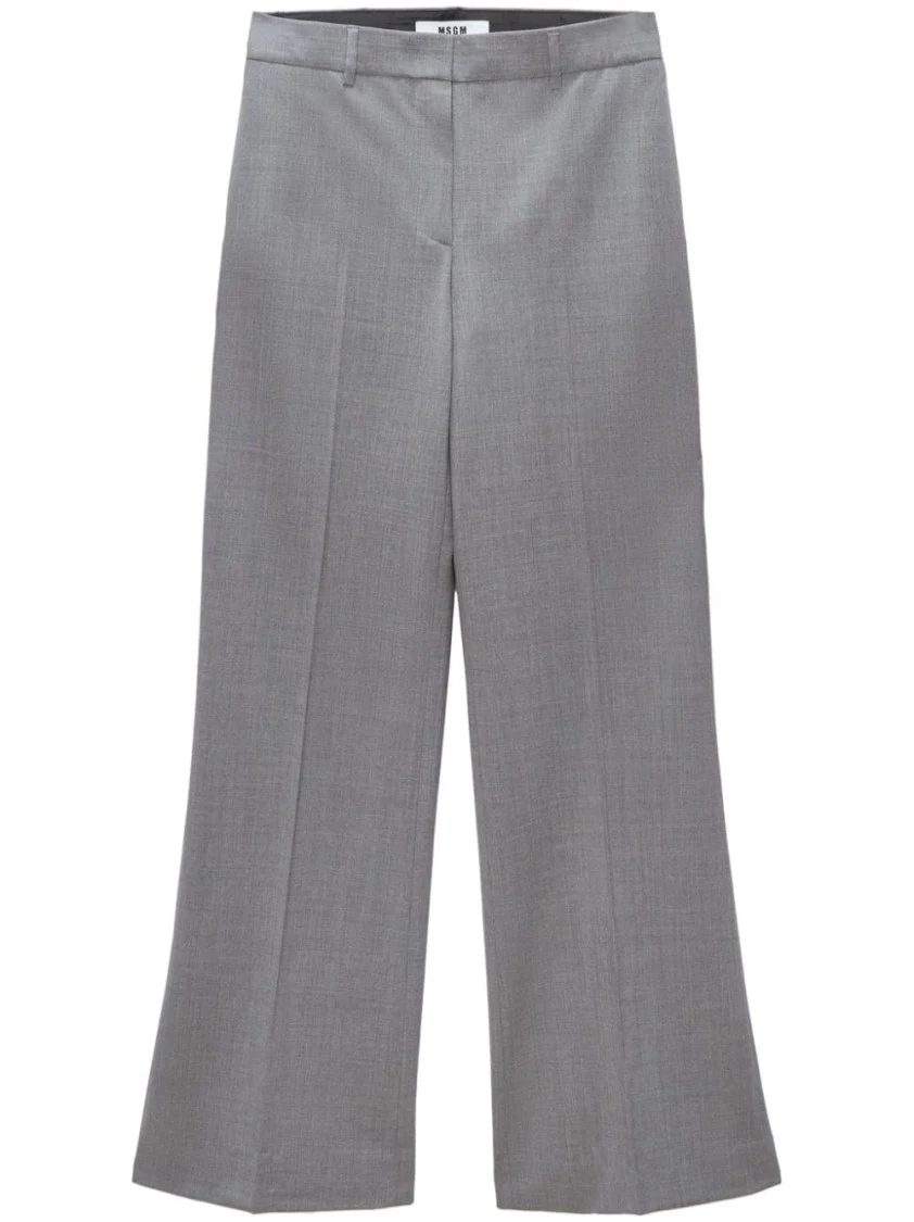 Grey Wool Classic Trousers