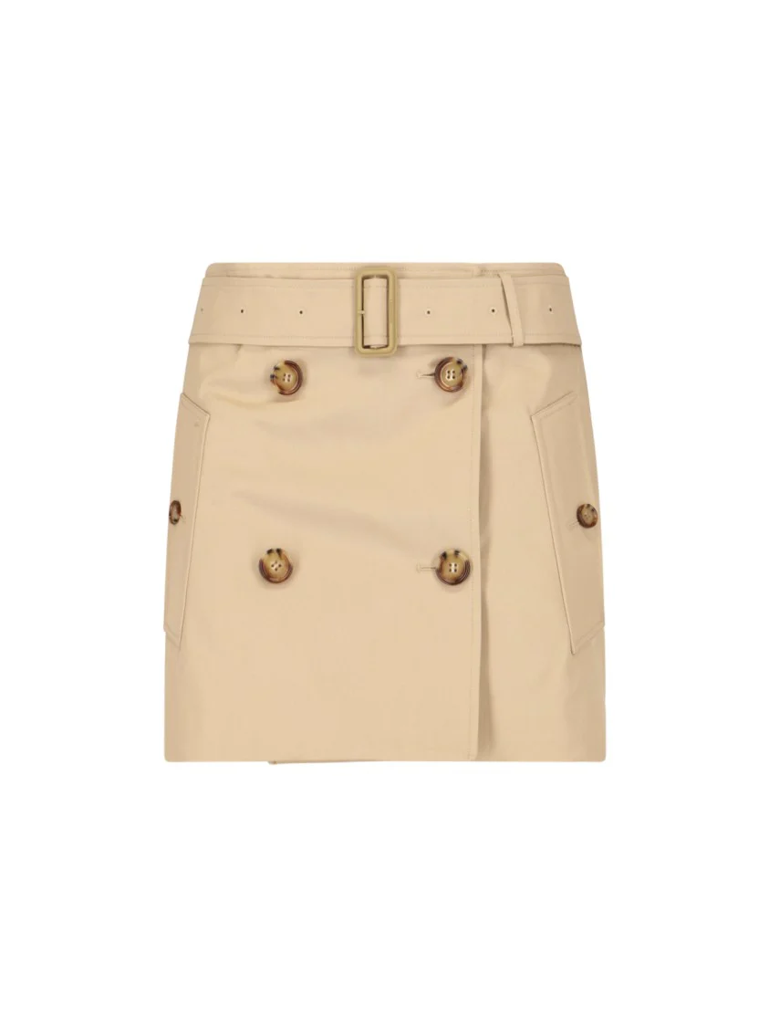 Trench Mini Skirt – Beige