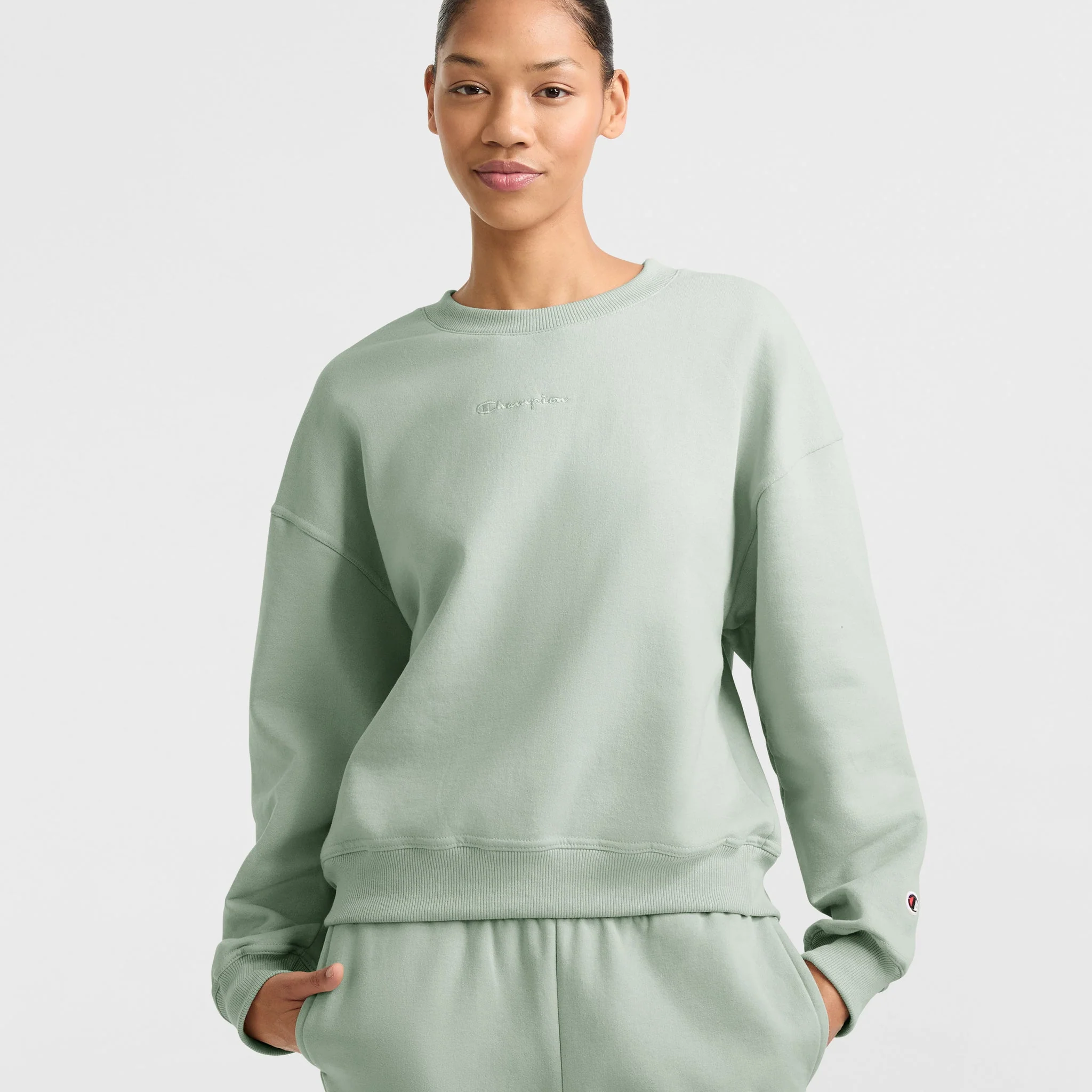 Powerblend Crewneck Sweatshirt, Embroidered Script Logo