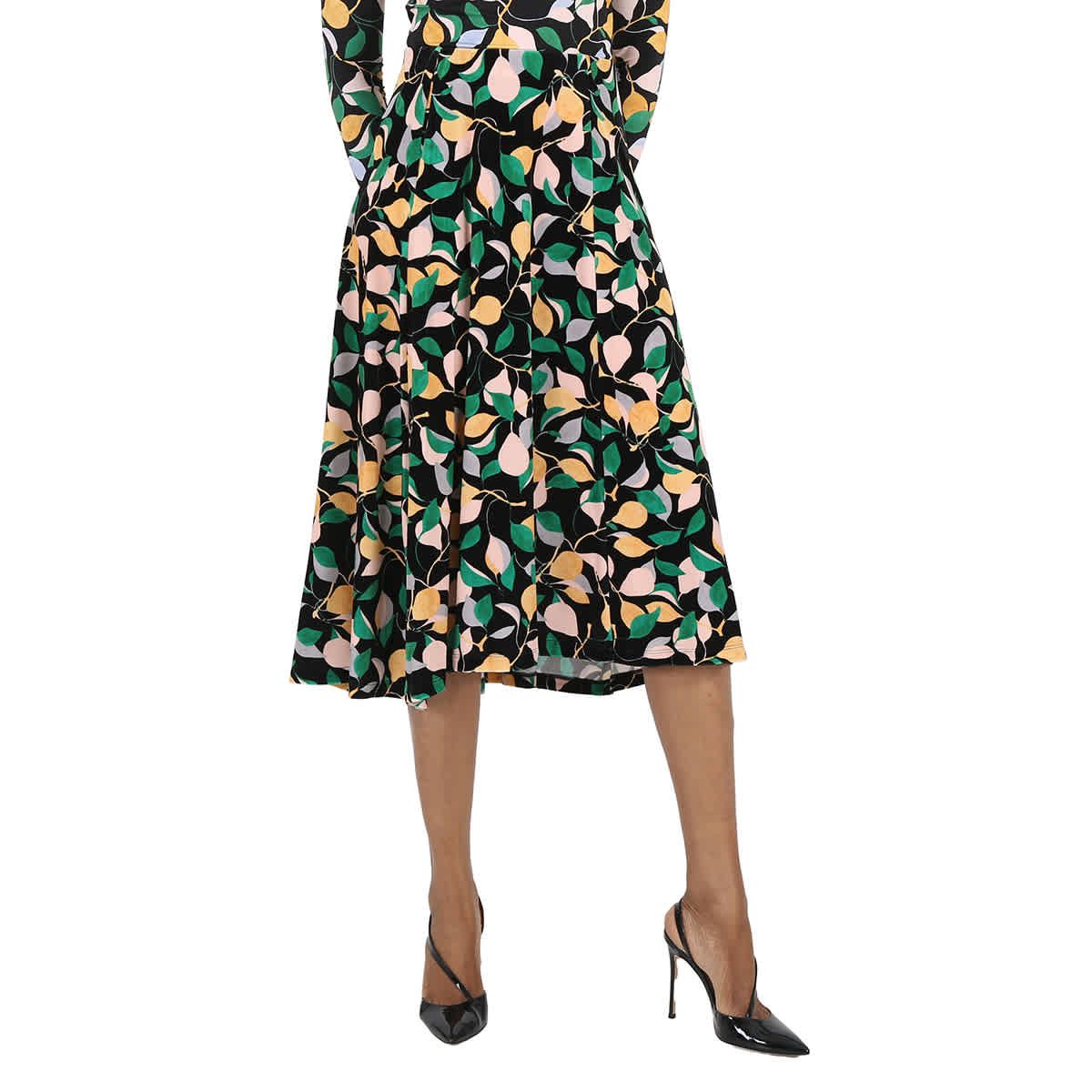 La Double J Ladies Orchard Print Kenny Midi Skirt