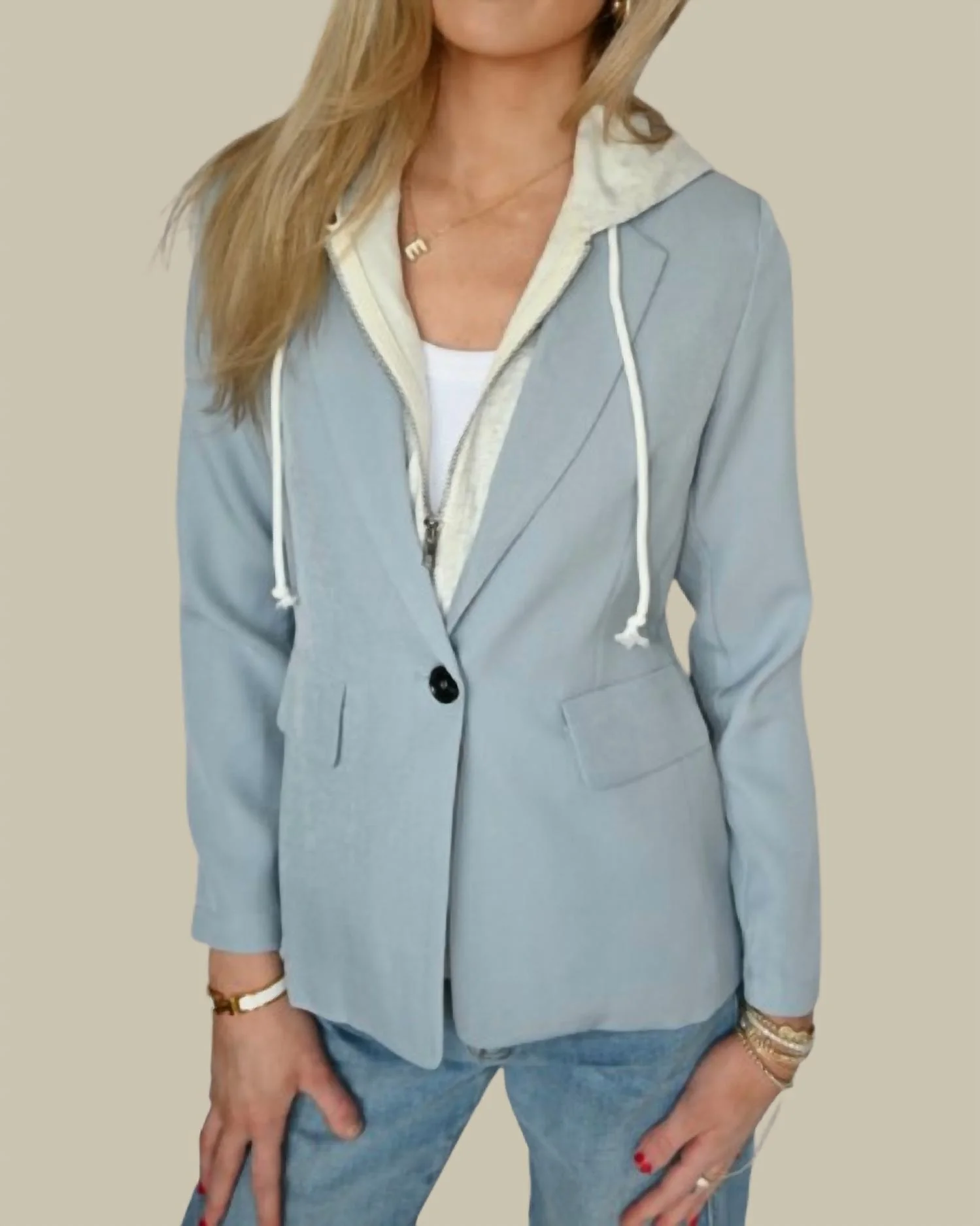 Drew Blazer In Robins Egg Blue