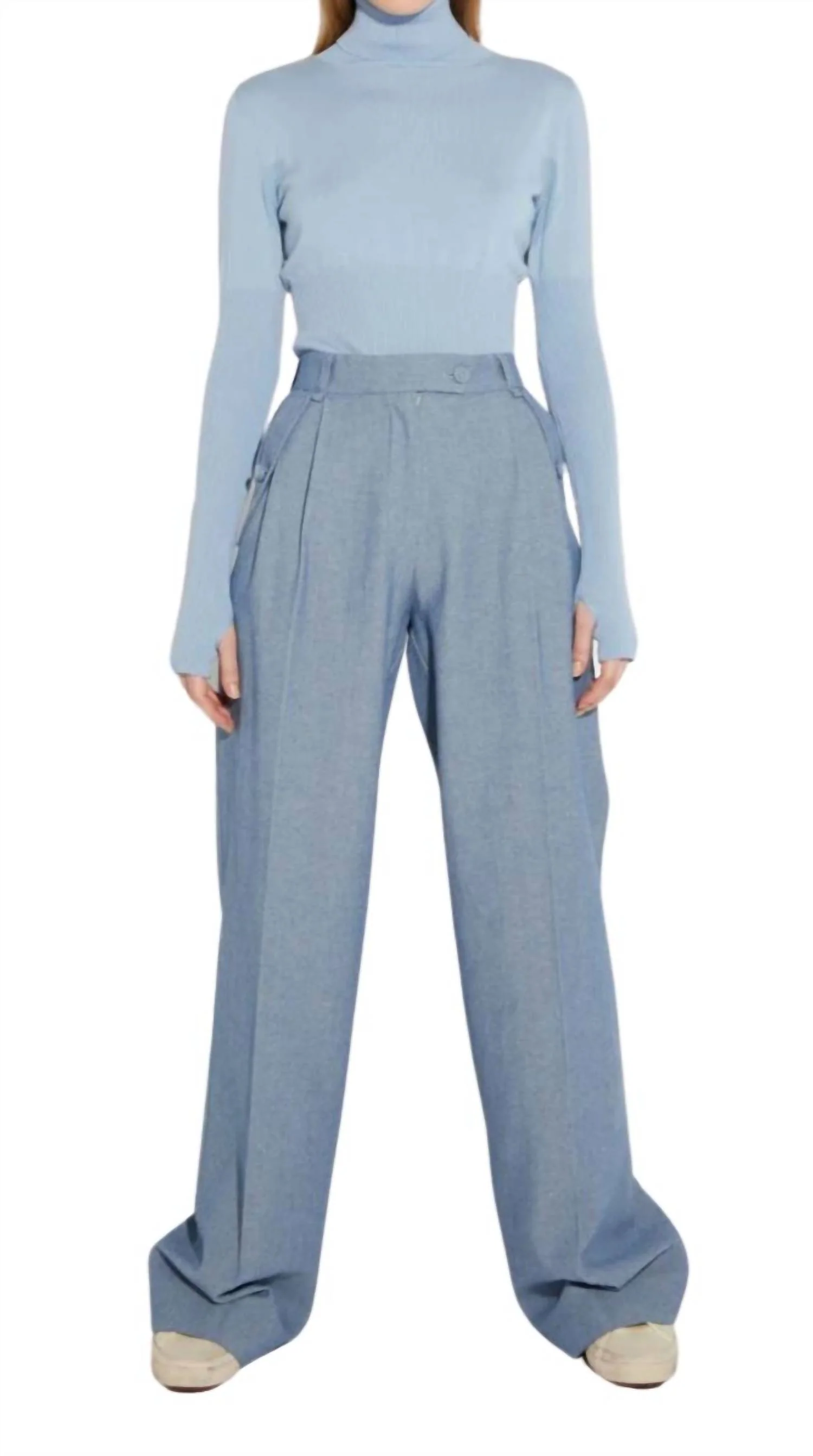 Lea Pant In Light Blue Denim