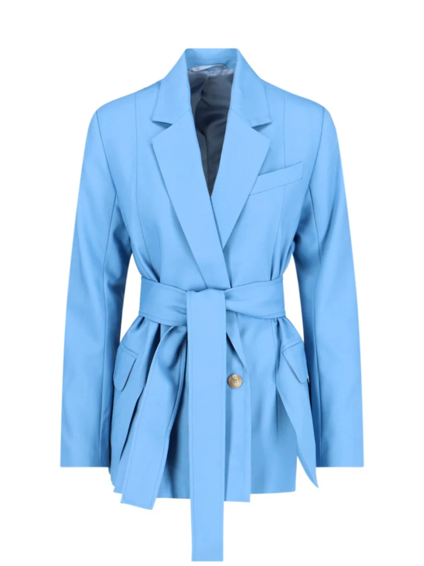 Light Blue Double-Breasted Blazer