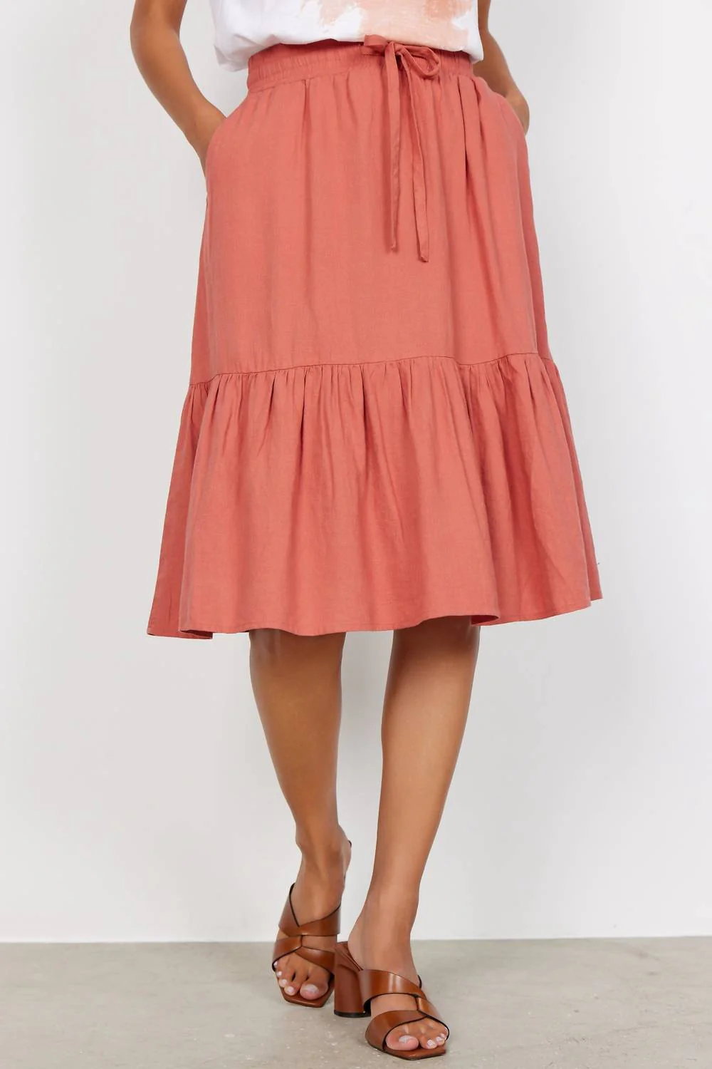 Ina Skirt In Dusty Red