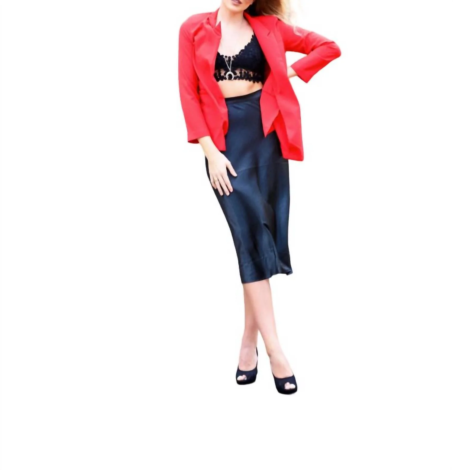 Touchable Midi Skirt In Black