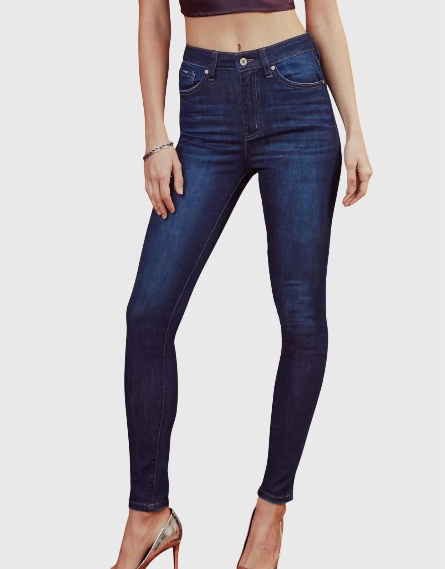 Hallie Ultra High Rise Super Skinny Jean In Dark Wash
