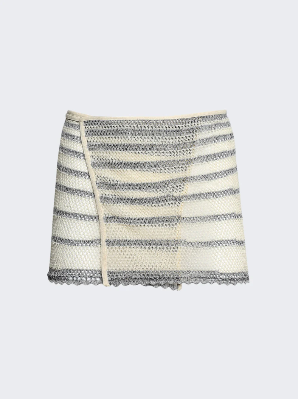 X Knwls Mariniere Pointelle Mini Skirt