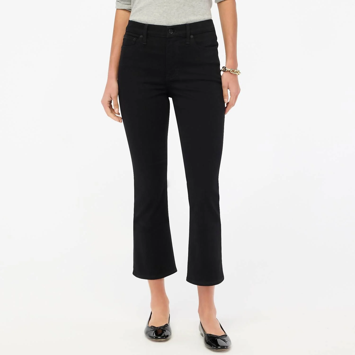 Flare Crop Jean In All-Day Stretch In Black