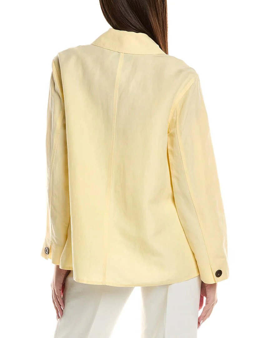 Lafayette 148 New York Linen & Silk-Blend Shirt Jacket