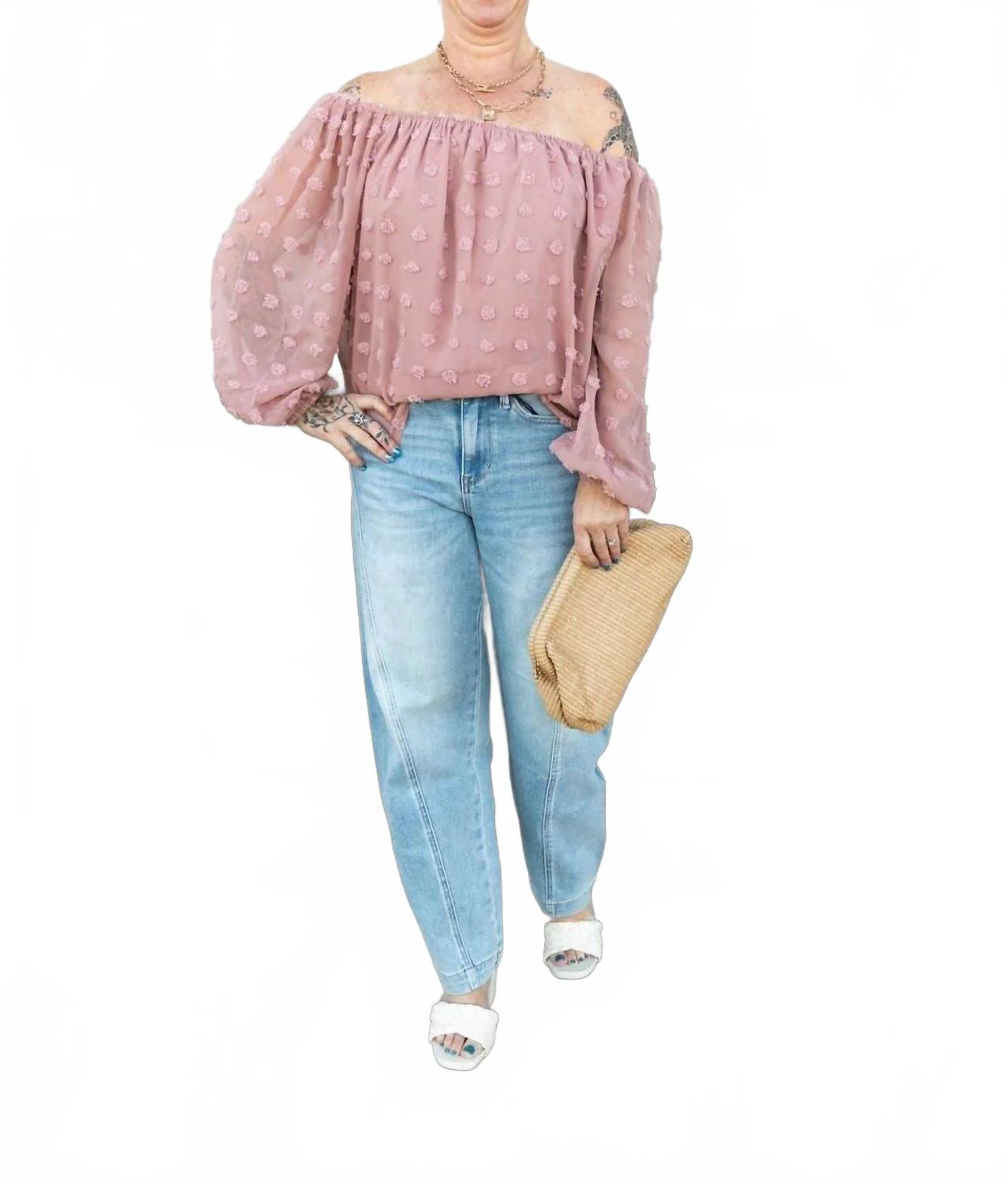 Perfect High Waist Barrel Jeans In Blue