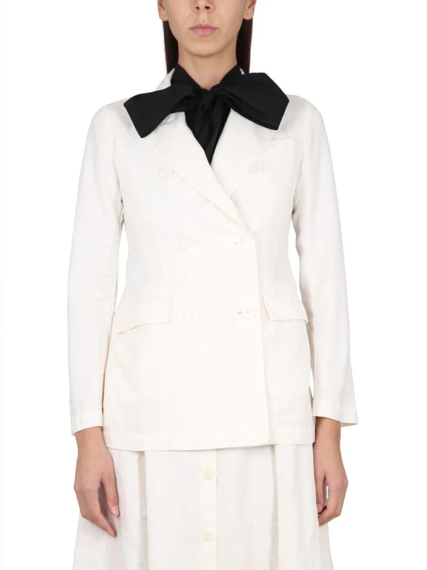 Double-Breasted Jacket With Peaked Lapels