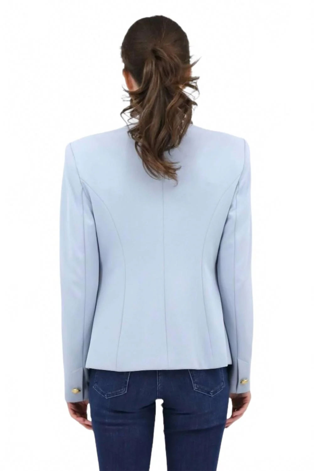 6 Button Jacket In Ocean