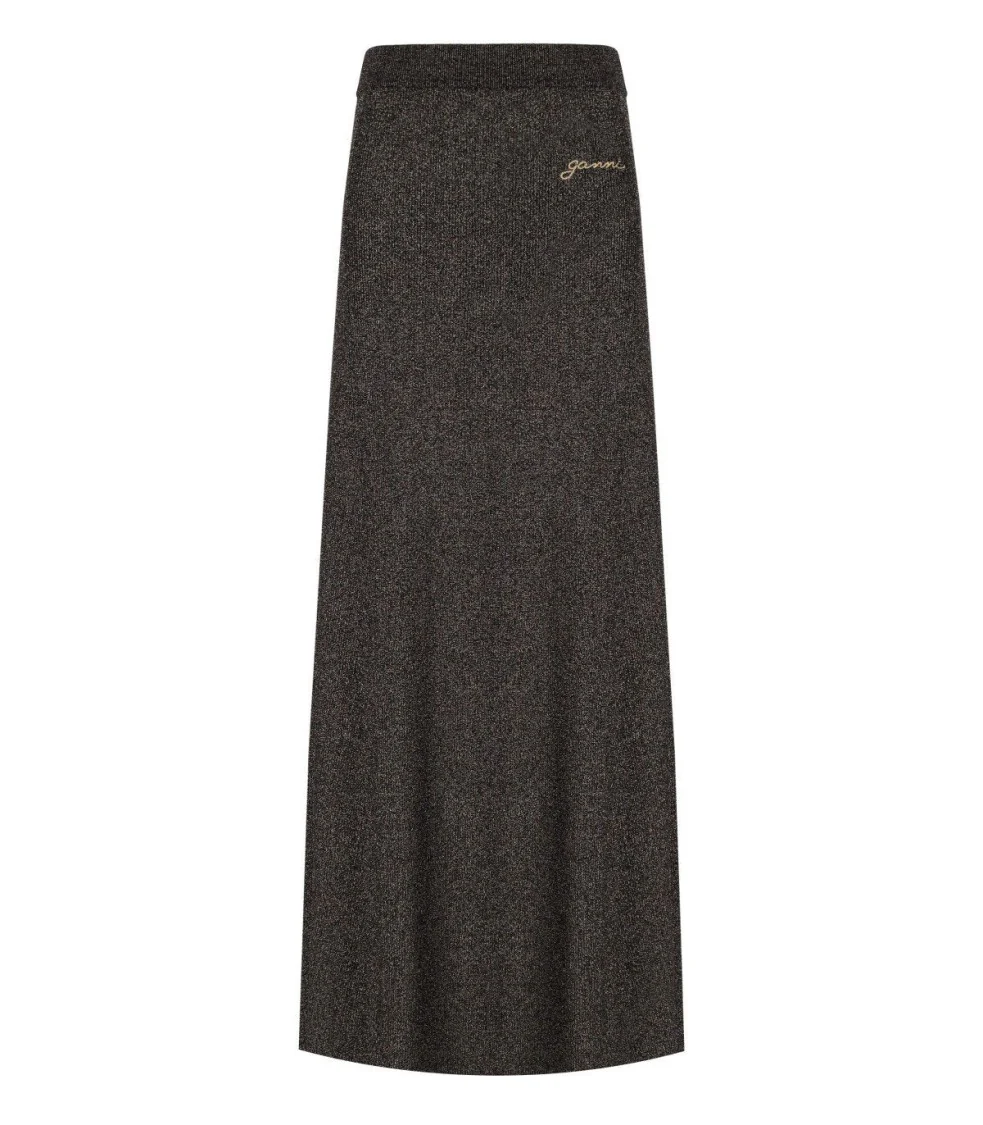 Silver Skirt With Logo