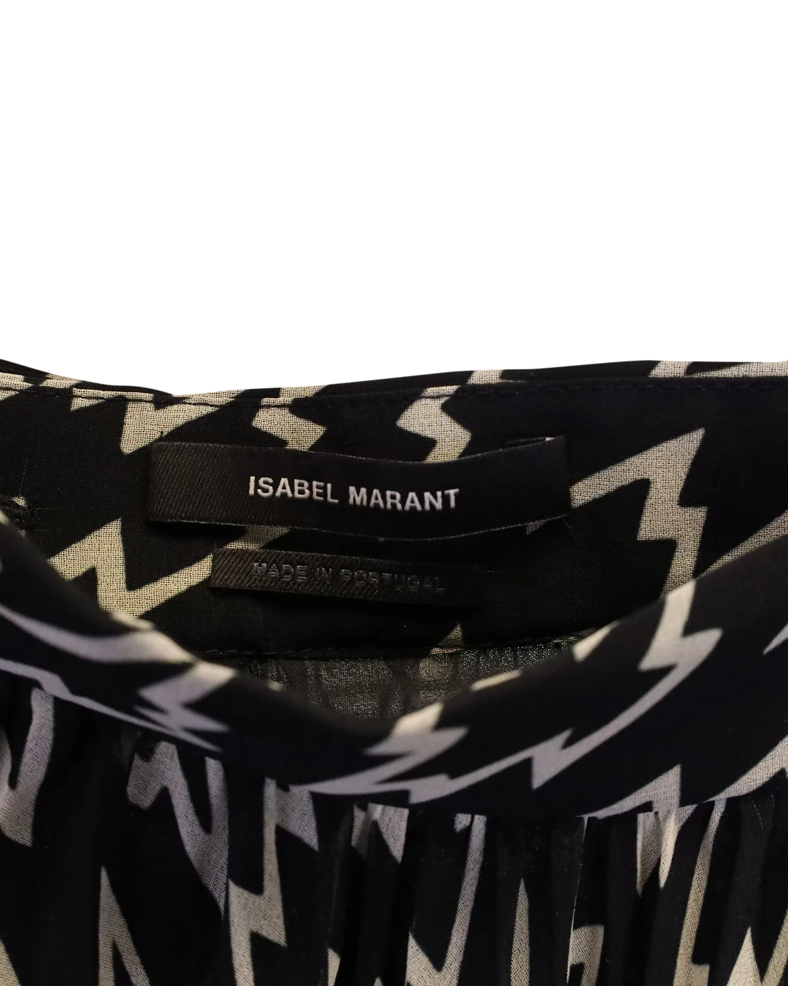 Isabel Marant Alena Printed Midi Skirt in Black Polyester