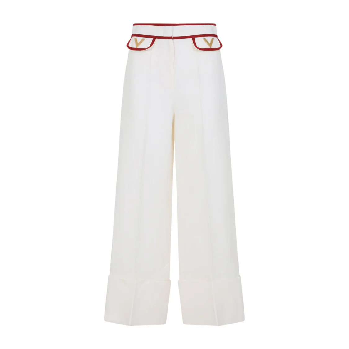 Ivory White Virgin Wool Pants