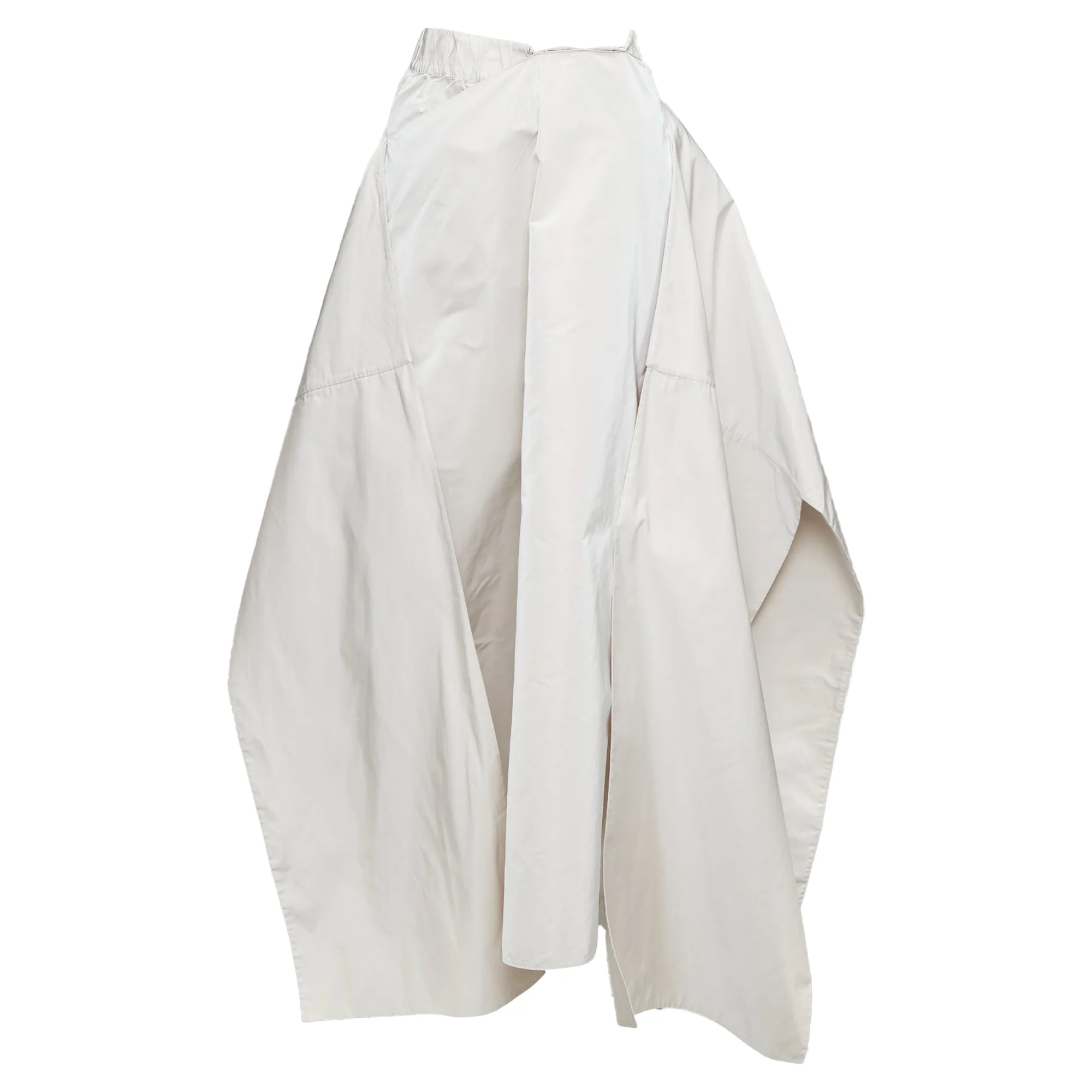 Jil Sander grey taffeta midi skirt