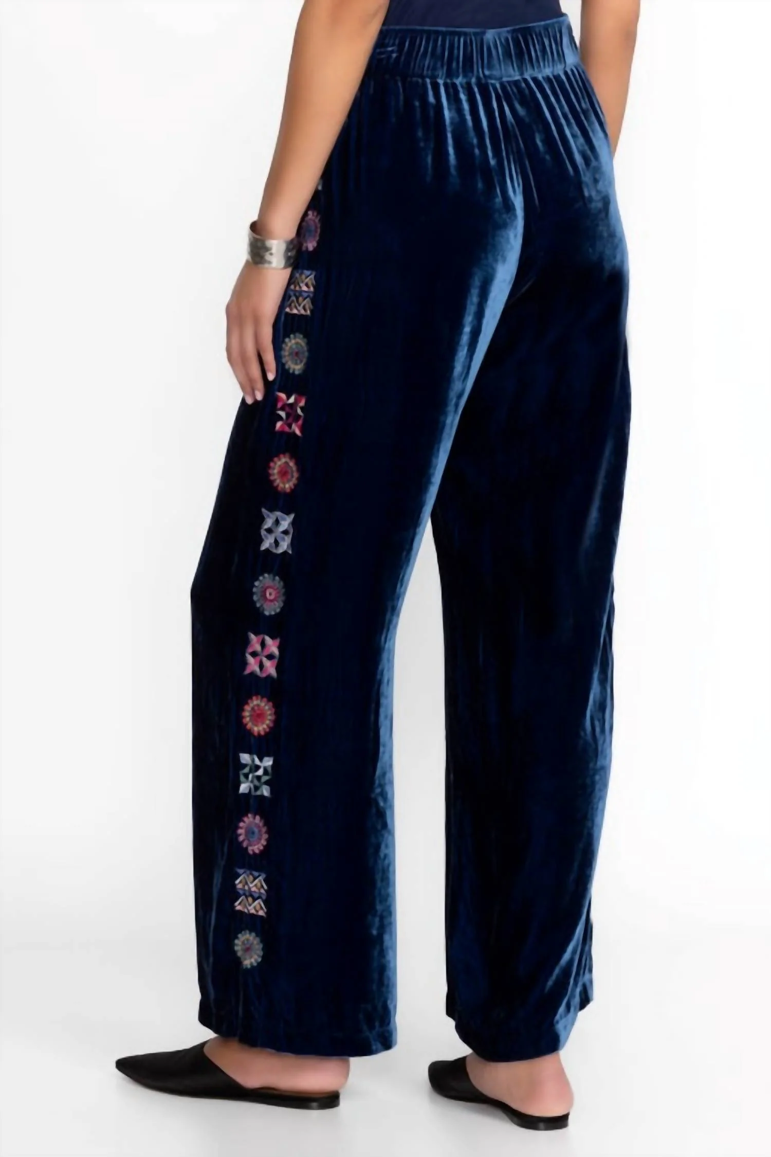 Velvet Wide Leg Pant Nikkola In Bellwether