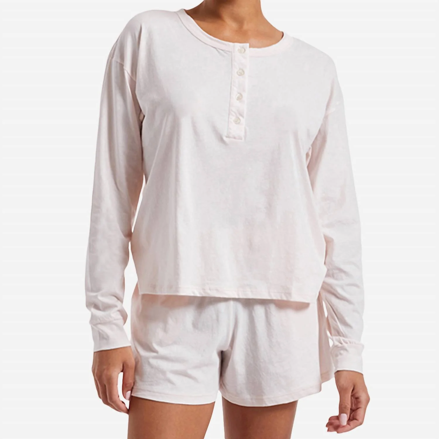Chloe Pajama Set In Pearl Pink