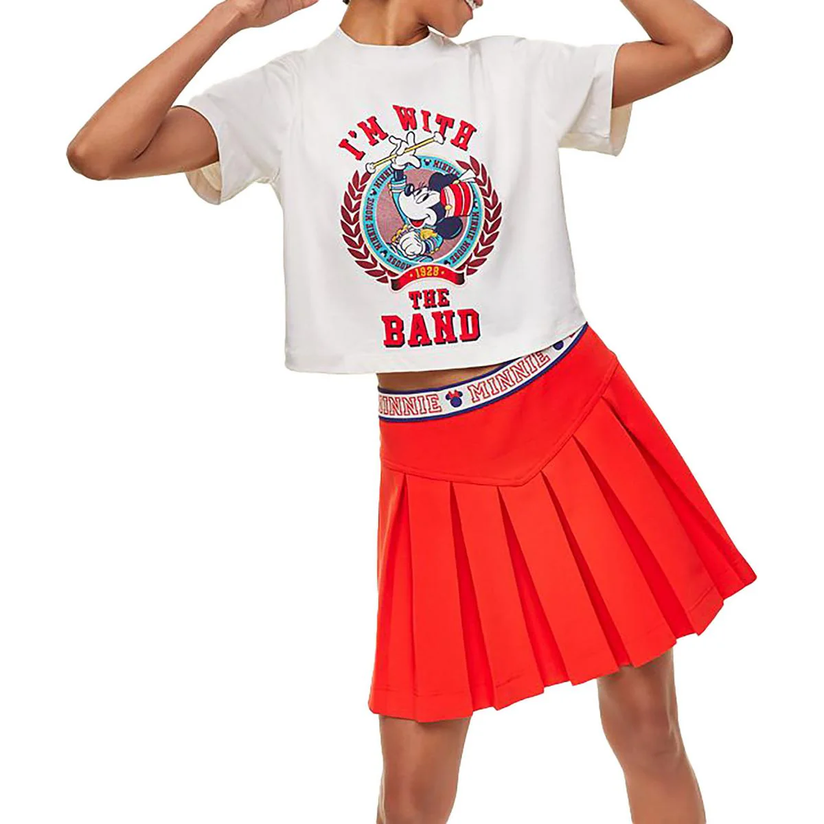 Minni Womens Pleated Short Mini Skirt