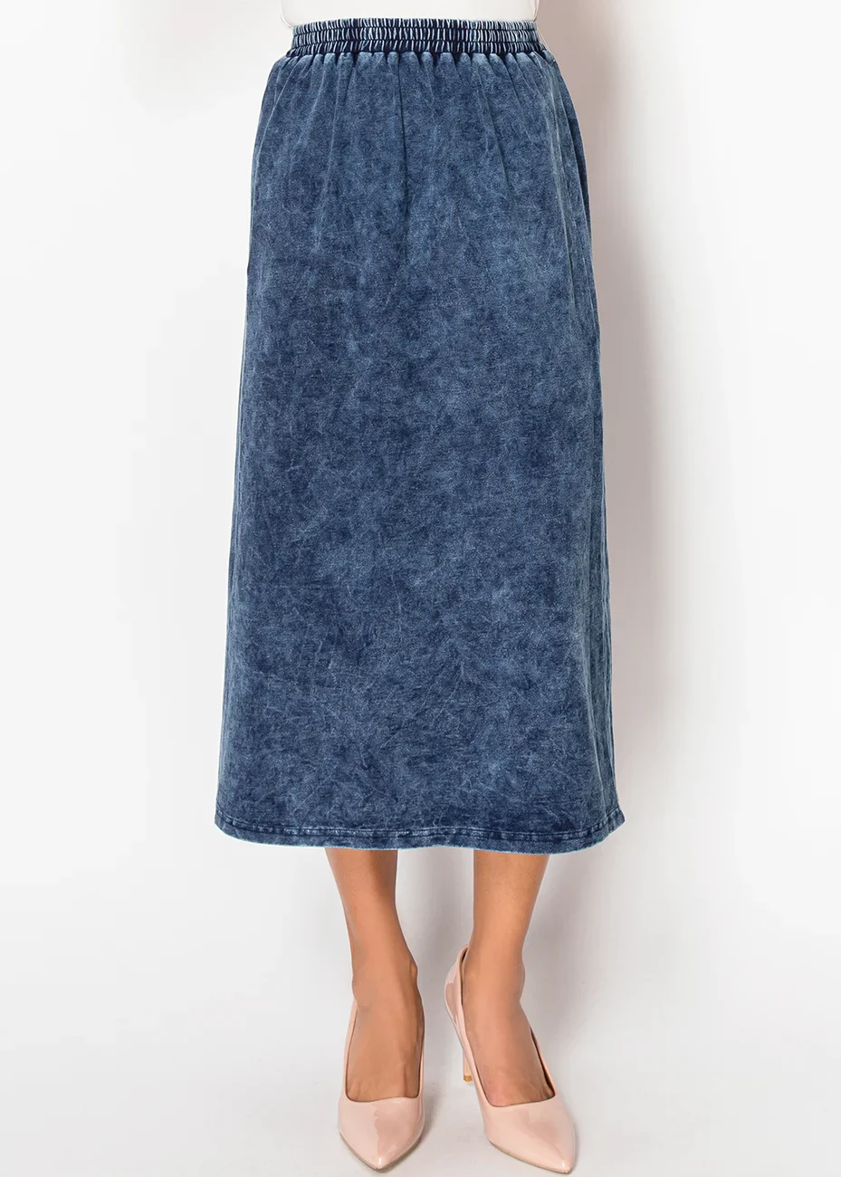 Soft Navy A-Line Skirt