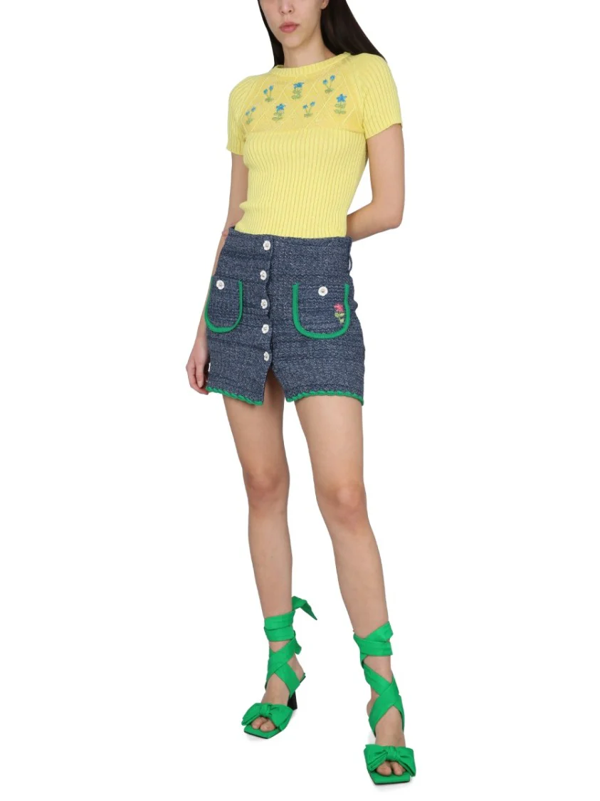 Whimsical Scalloped Hem Skirt