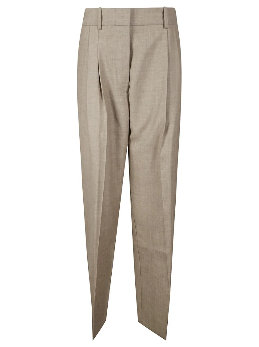Wide Leg Trousers With Pleats
