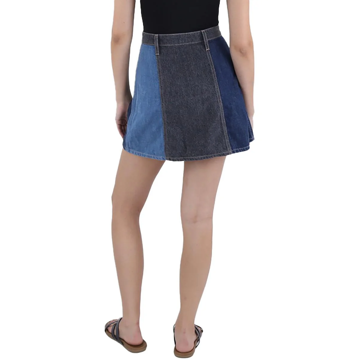 Womens Mini A-lIne Denim Skirt