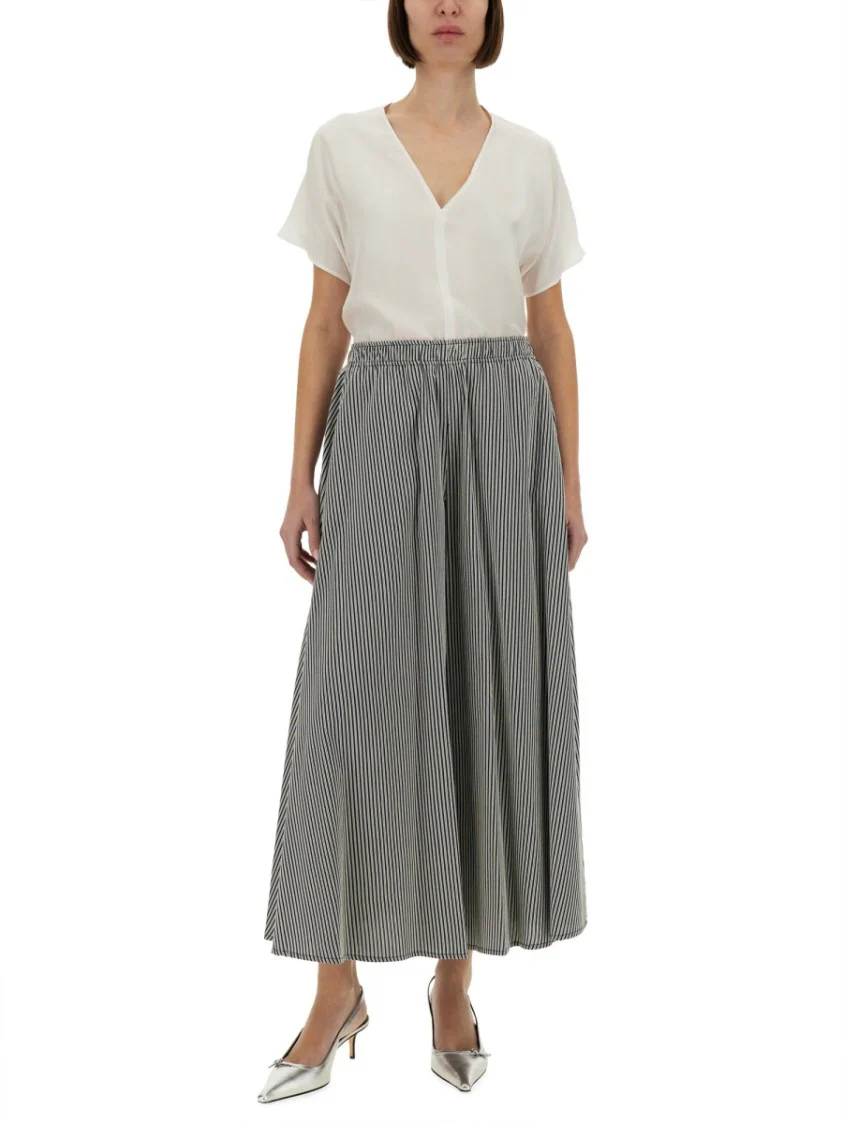 Flowing Striped Maxi Skirt