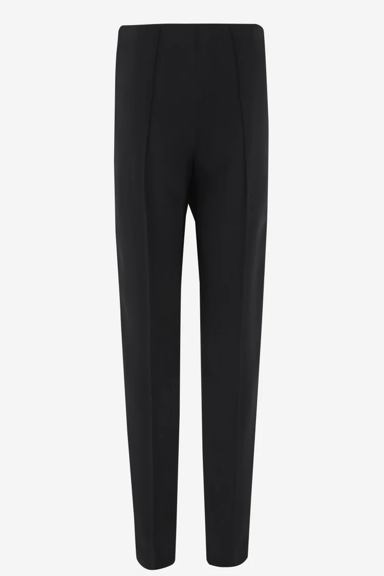 Tailored Stretch Viscose Pants With Pleated Detailing