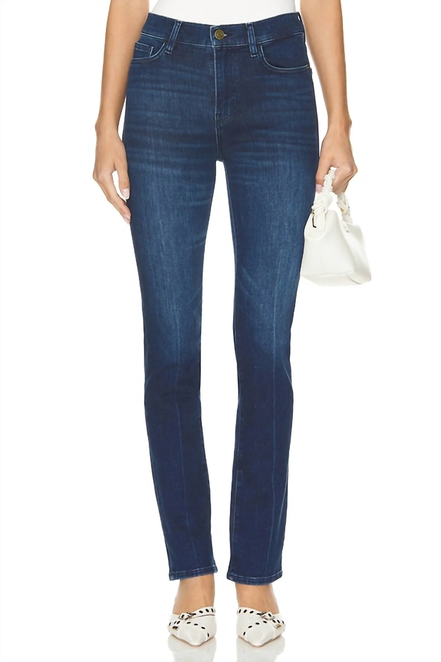 Le High Straight Leg Jeans In Calvin