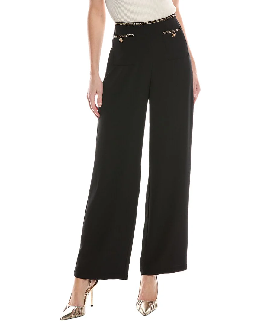 Gracia Chain Trim Wide Leg Pant