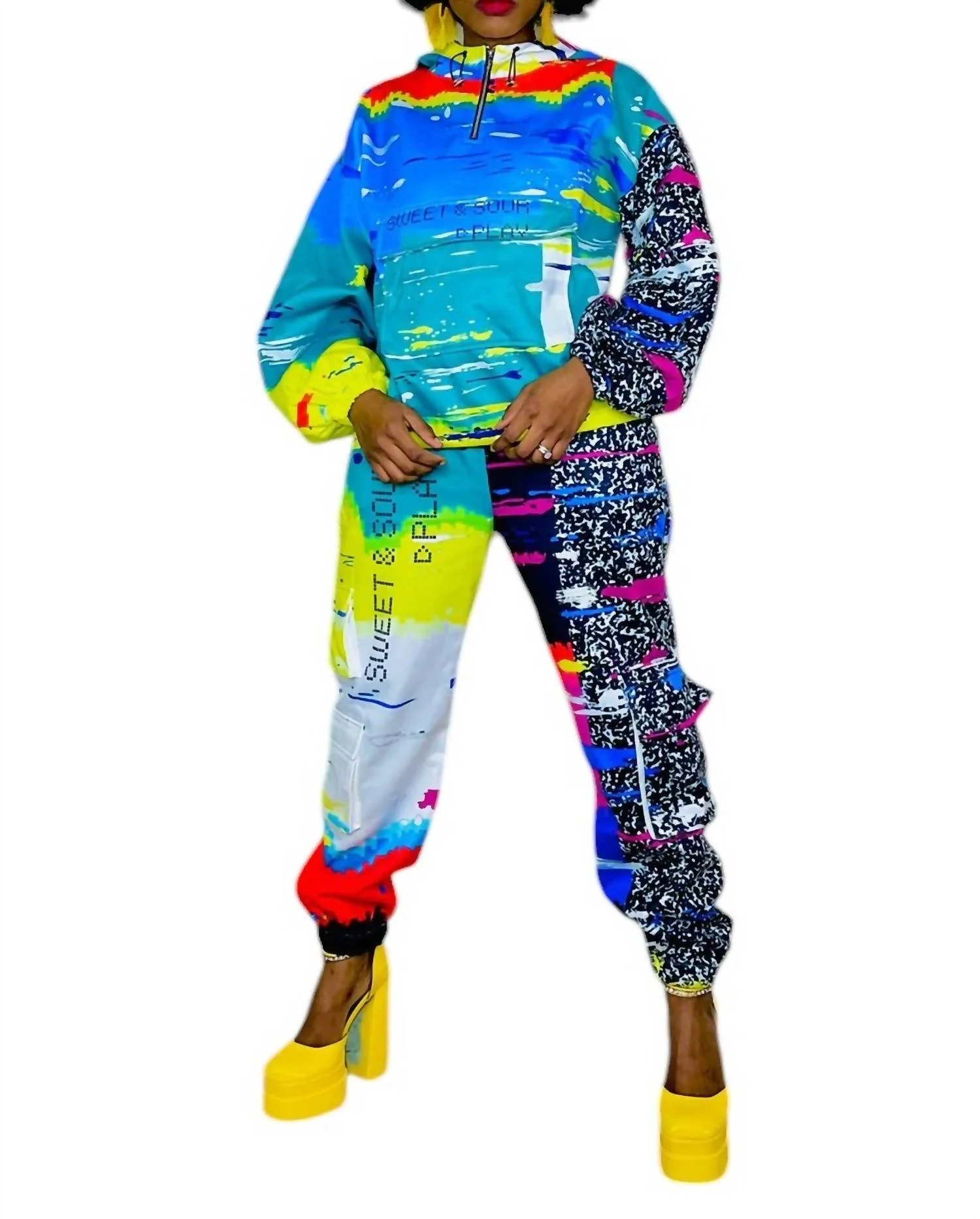 Street Action Jogger Set In Multicolor