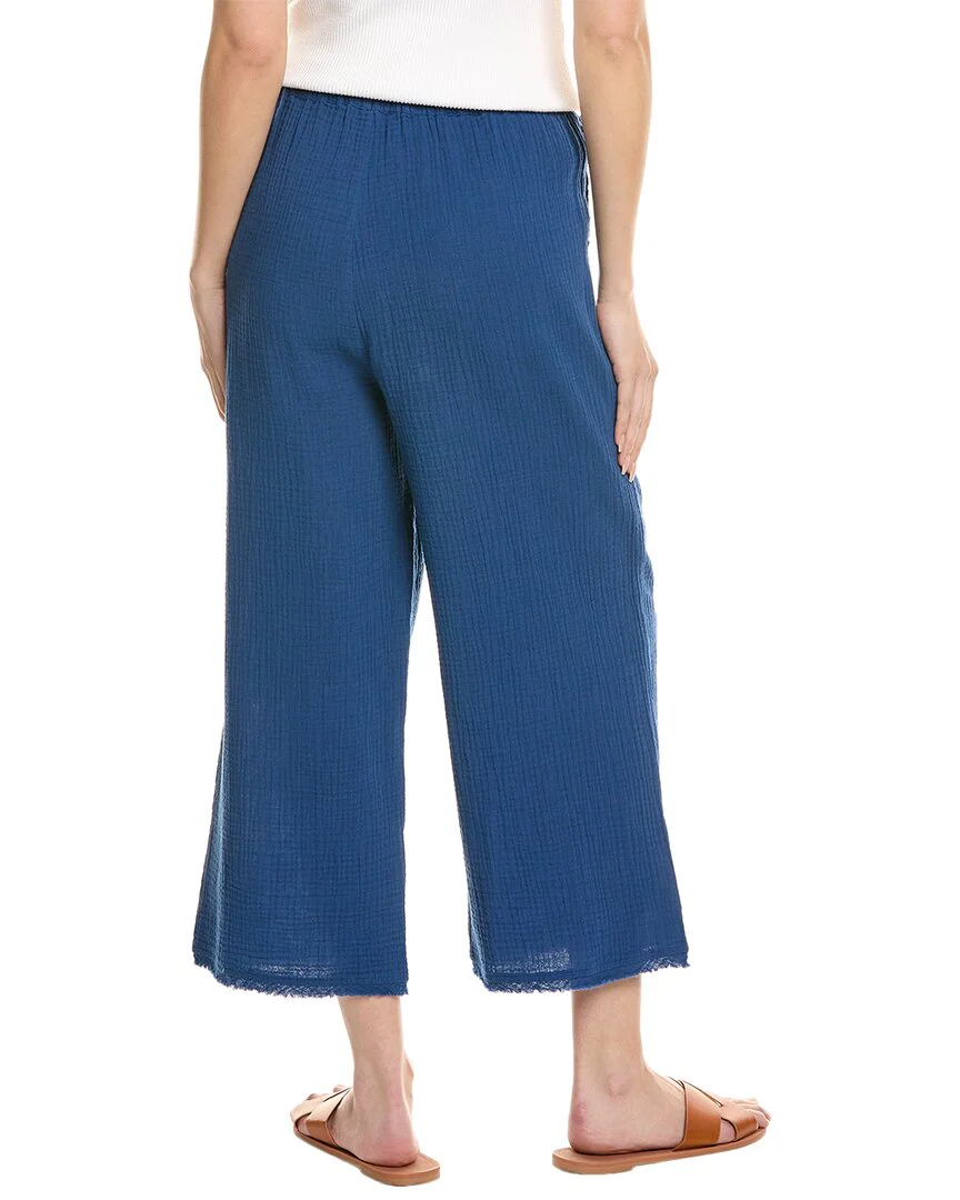 Johnny Was Gauze Pull-On Wide Leg Pant Sailor