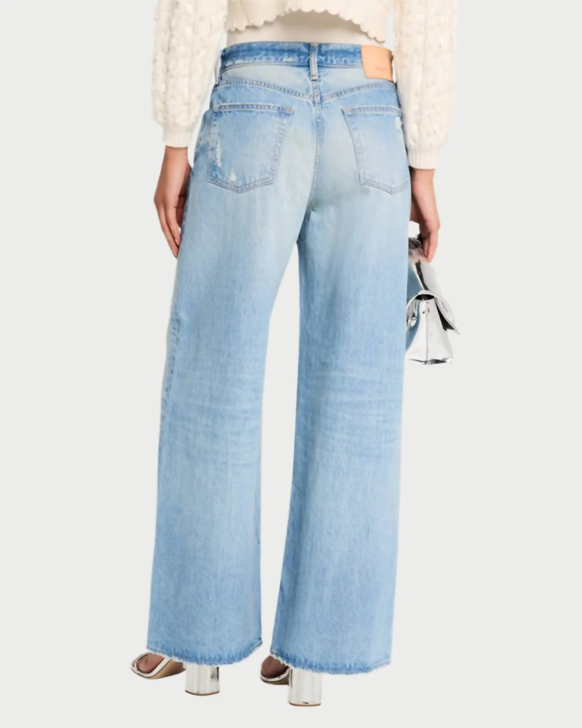 Lowell Super Wide Jeans In Light Blue