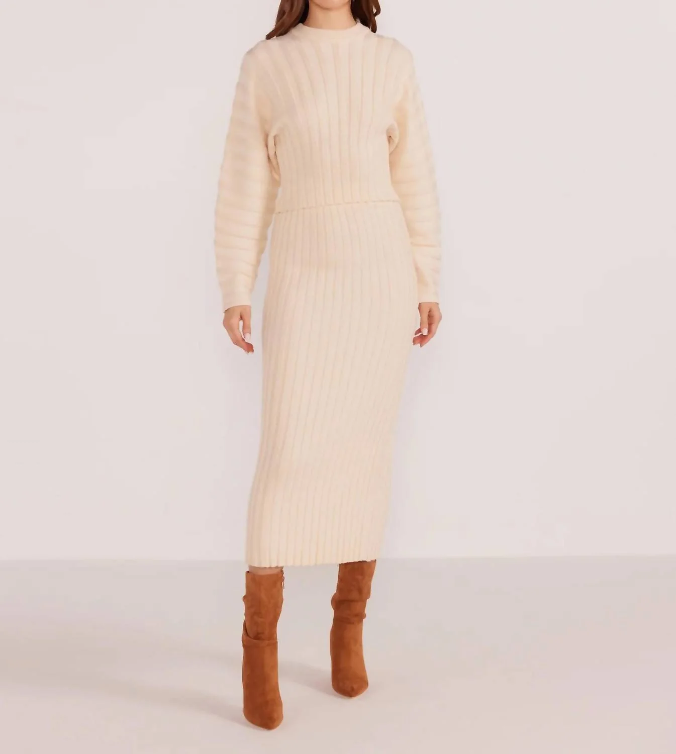 Layla Ribbed Skirt In White