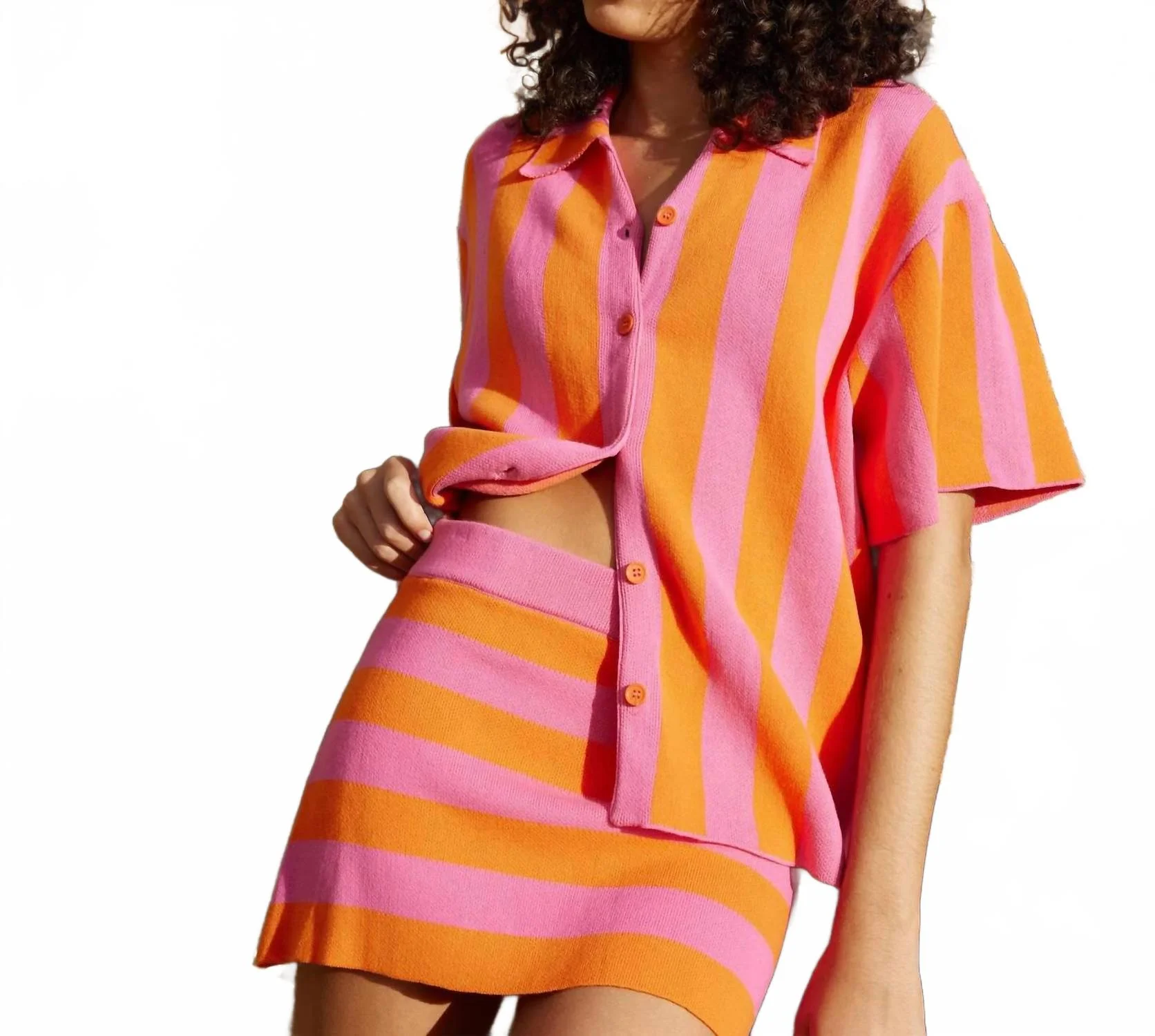 Knit Beach Mini Skirt In Arisa