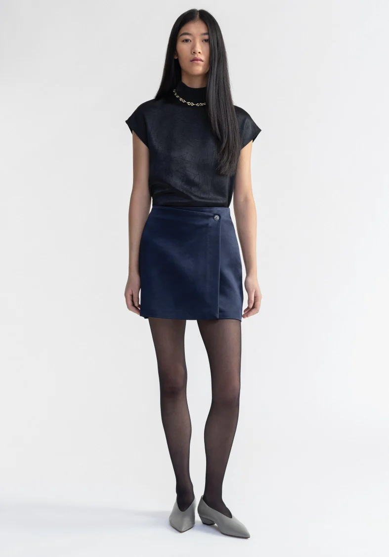 Stella - Heavy Satin Mini Skirt