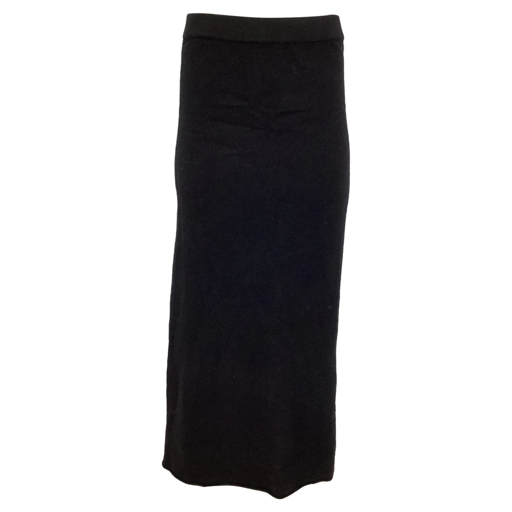 Reformation High-Rise Midi Skirt in Black Wool