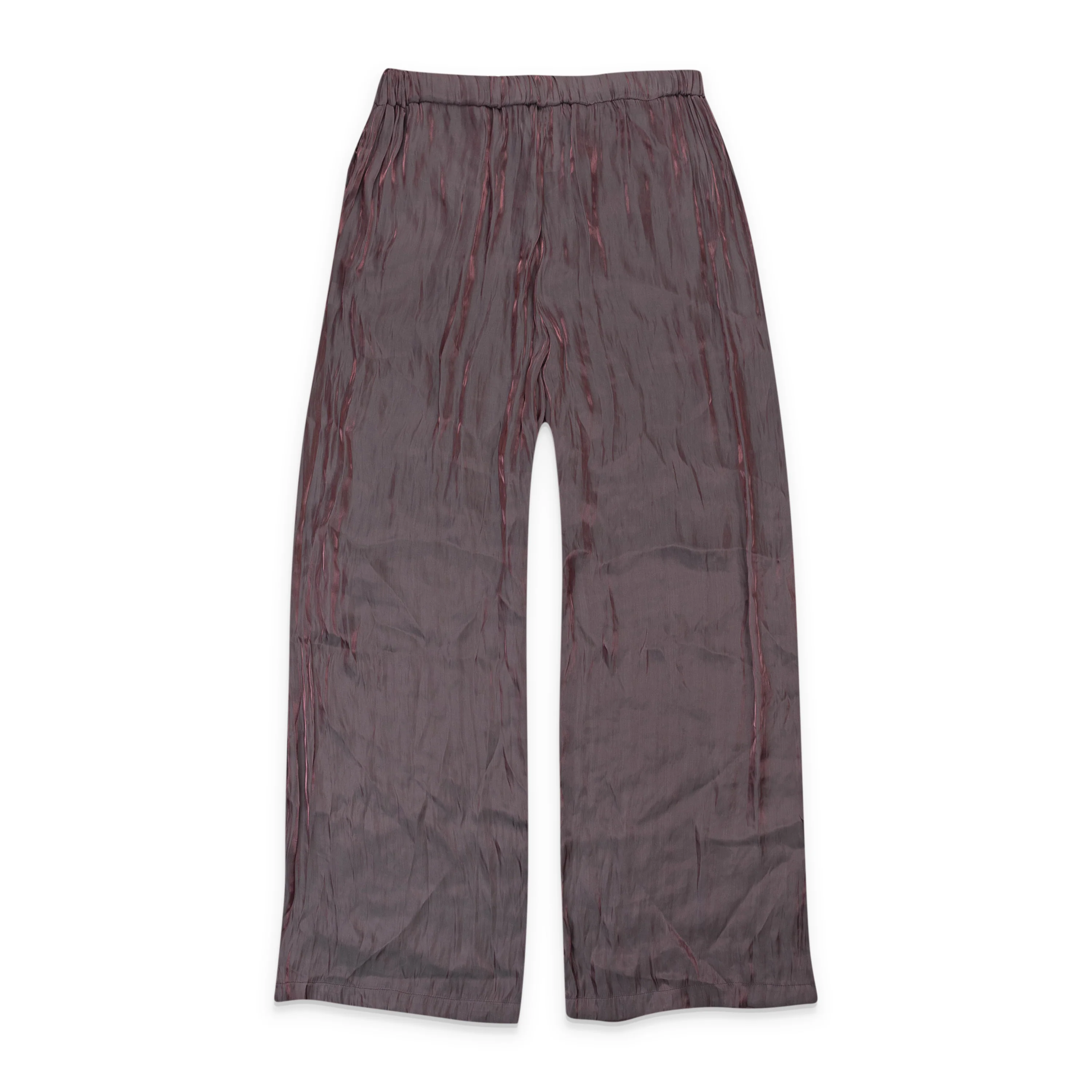 CALLIPYGIAN IRIDESCENT PULL ON MAROON WOMEN'S STRAIGHT PANTS