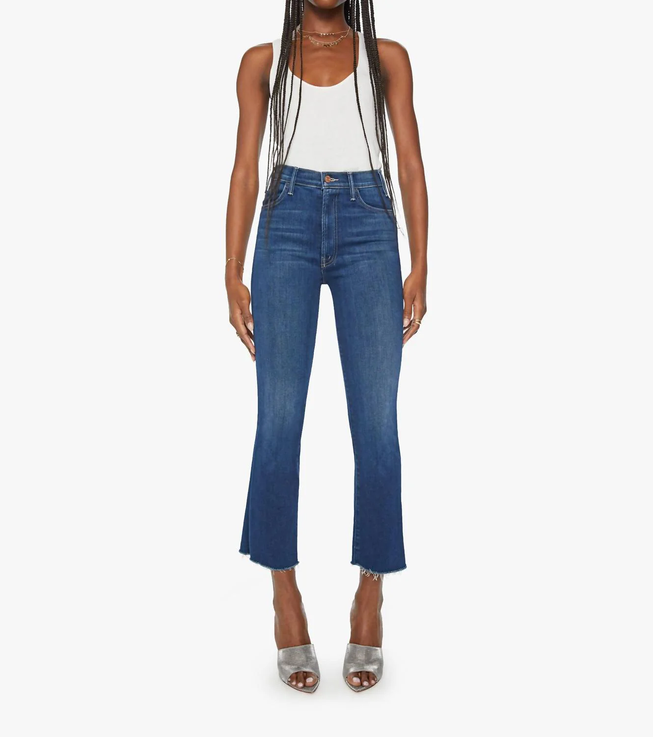 Hustler Ankle Heirloom High Rise Jeans In Blue