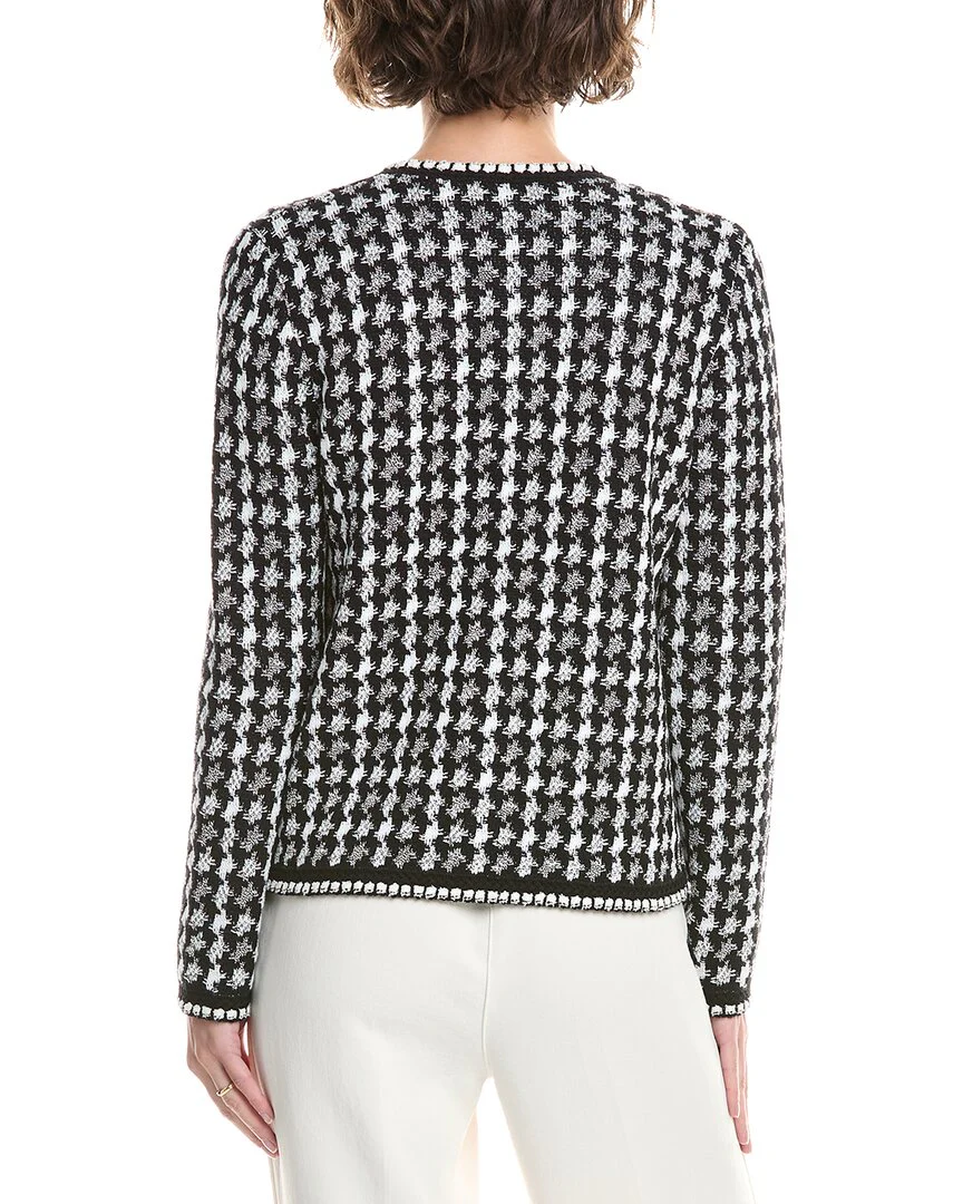 St. John Knitted Houndstooth Jacket
