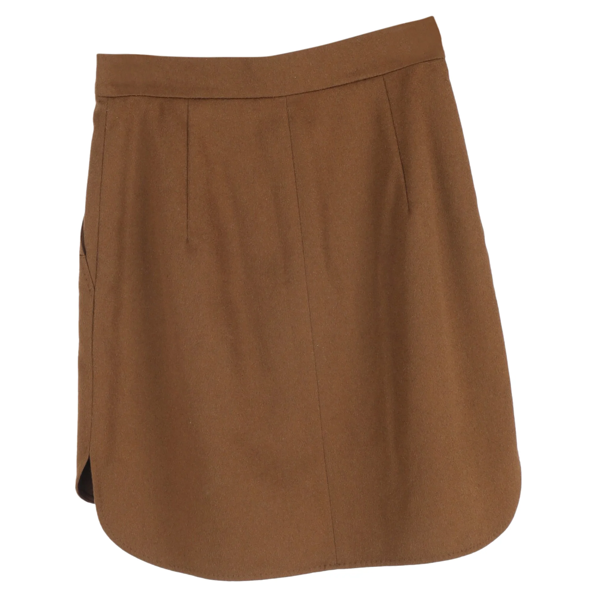 Max Mara Zorro Mini Skirt in Brown Camel Hair