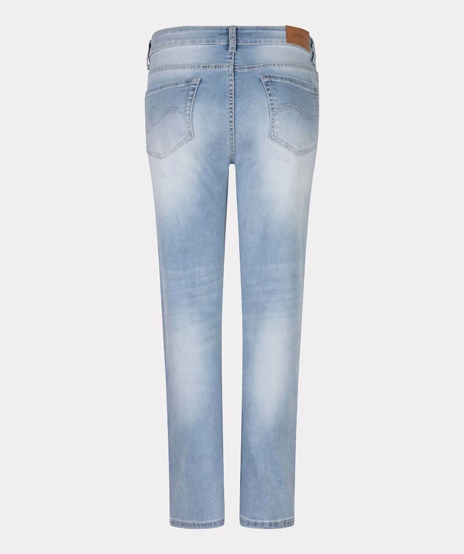 Embroidered Trousers In Light Wash