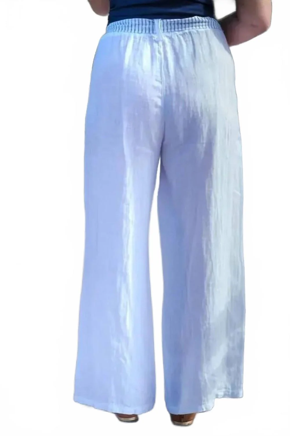 Cordelia Sailor Wide Leg Pant In White