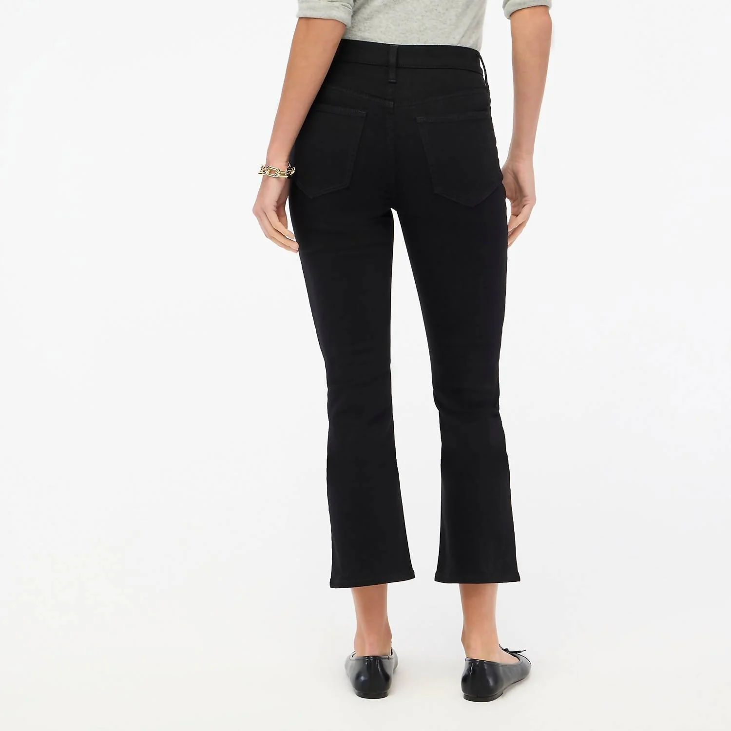 Flare Crop Jean In All-Day Stretch In Black
