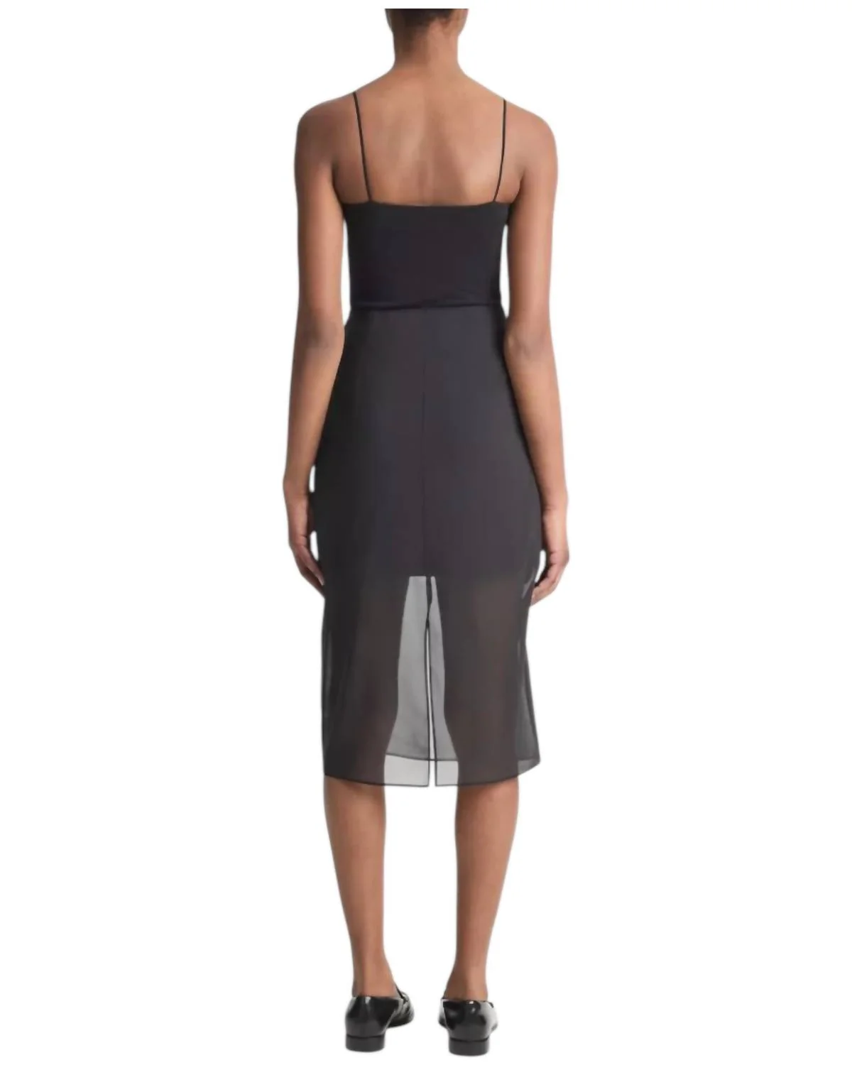 Sheer Pencil Skirt In Black