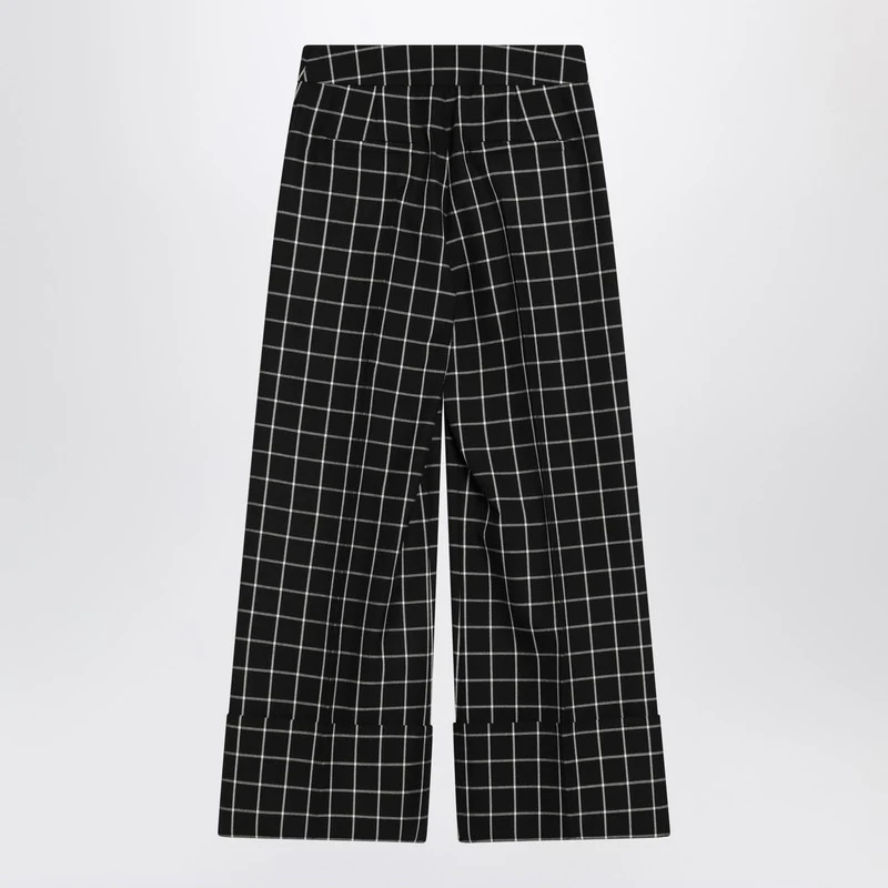 Valentino Women's /ivory Cheque Trousers
