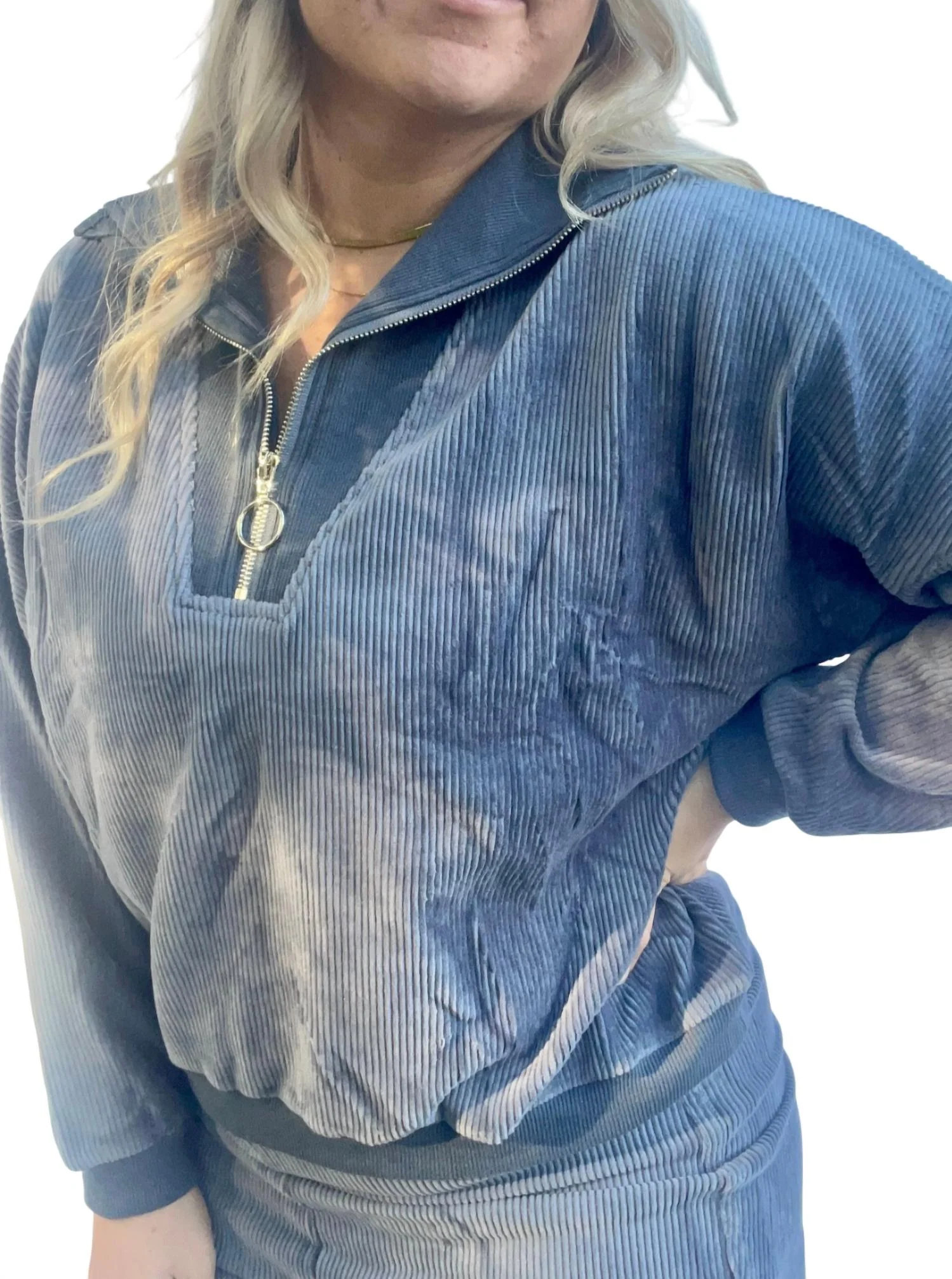 Lohan Pull Over Loungewear Set In Blue